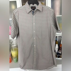 Men’s Cremieux Premium Denim Short Sleeve Button down Shirt. Size XL